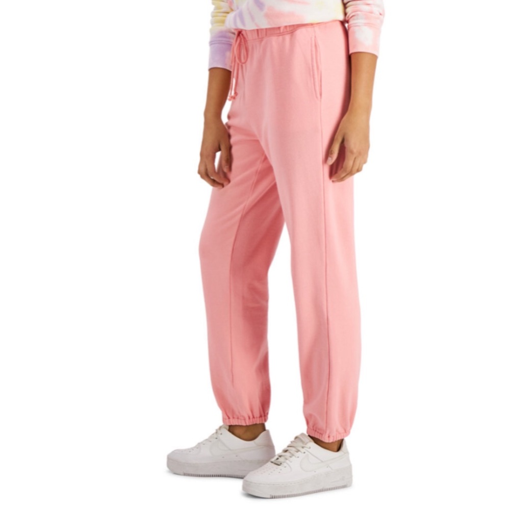 STYLE & CO SOFT PINK MID-RISE SWEATPANTS WITH POCKETS, SIZE LARGE LOUNGE PANTS